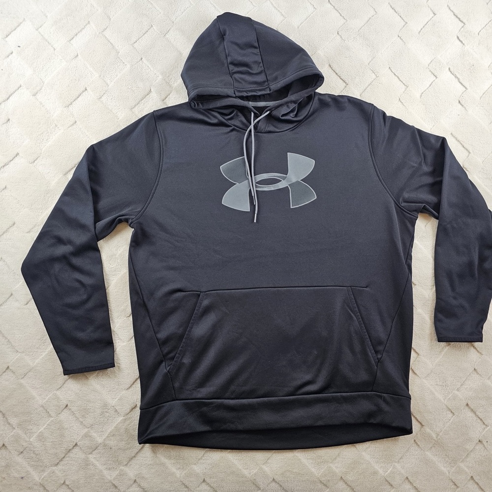 Under Armour Hoodie Mens 2XL Black Pull Over Gym Casual Outdoors